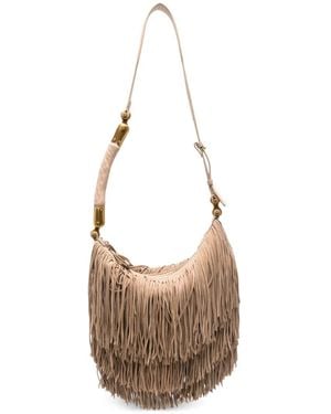 Balmain Fringed Suede Tote Bag - White
