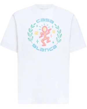 CASABLANCA Dance Joy T-Shirt - White