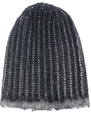 Avant Toi Gerippte Beanie - Grau