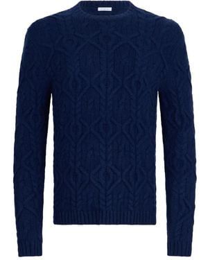 Malo Cable-Knit Jumper - Blue
