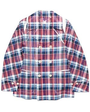Comme des Garçons Checked-Print Blazer - Red