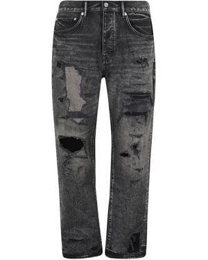 Purple Brand Jean À Effet Usé - Gris