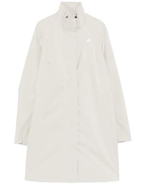 K-Way Funnel-Neck Coat - White