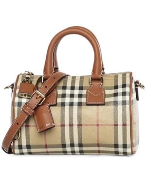Burberry Mini Check Bowling Bag - Metallic
