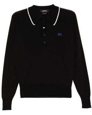 Wales Bonner X John Smedley Henry Poloshirt - Zwart