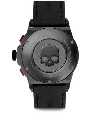 Hydrogen Otto 40Mm Skull Chronograph Watch - Black