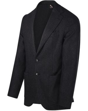 Santaniello Front-Pocket Button Blazer - Blue