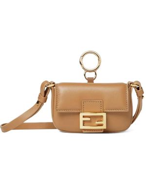 Fendi Nano Baguette Charm Shoulder Bag - Natural