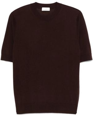 Ballantyne Fine Knit Wool Crewneck Sweater - Brown