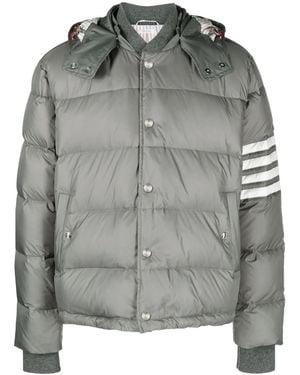 Thom Browne 4bar マットナイロン ボンバー - グレー