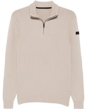 Rrd Pullover Mit Kurzem Reißverschluss - Weiß