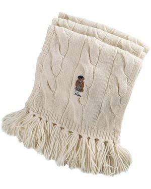 Polo Ralph Lauren Cable-Knit Scarf - White