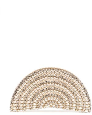 Vanina Nuit Etoilée Crystal-Embellished Clutch Bag - Natural