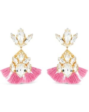 Anton Heunis Orecchini Con Cristalli - Rosa