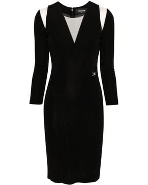 DSquared² ロゴ メッシュディテール ドレス - ブラック