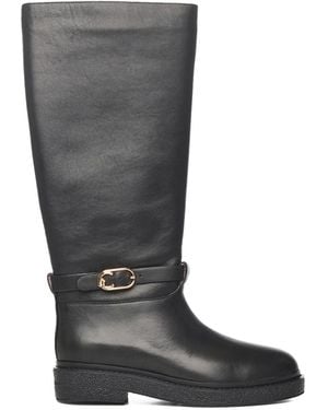Coccinelle Botas Biker Con Tira Con Hebilla - Gris