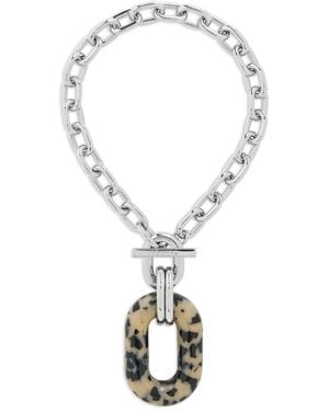 Rabanne Link Tortoiseshell Necklace - Metallic