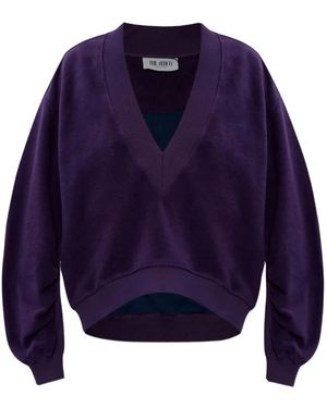 The Attico V-Neck Sweatshirt - Blue