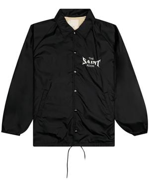 SAINT Mxxxxxx X Denim Tears Graphic-Print Drawstring Jacket - Black