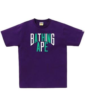 A Bathing Ape T-Shirt Colours Nyc À Logo Imprimé - Purple