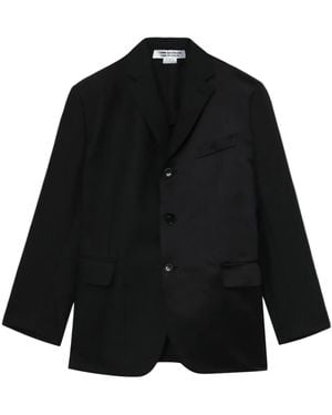 Comme des Garçons Notched-Lapels Single-Breasted Blazer - Black