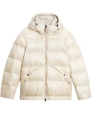 Woolrich Plumífero Pertex Con Capucha - Neutro