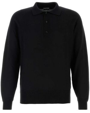 Tom Ford Knitted Polo Jumper - Black