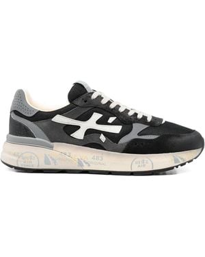 Premiata Mick Logo-Appliqué Sneakers - White