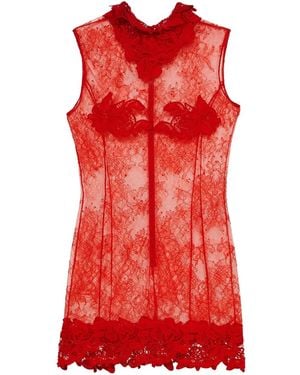 Blumarine Laced Mini Dress - Red