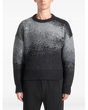 Manière De Voir Yani Ombré-Effect Crew-Neck Jumper - Grey