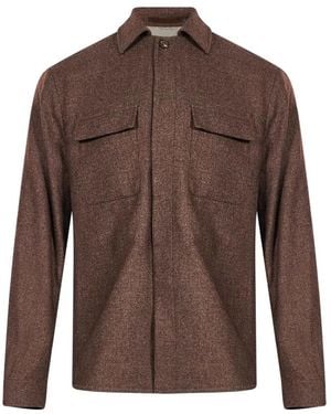 Eleventy Pleated-Detail Two-Piece Suit - Brown
