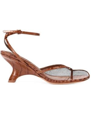 Jonathan Simkhai Kelsey Sandalen Mit Kroko-Effekt - Braun