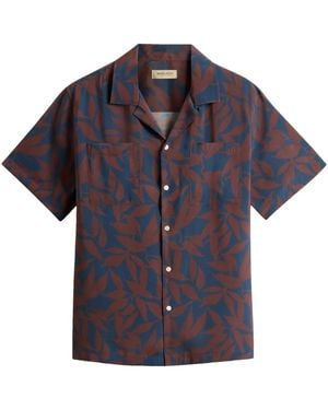 Woolrich Hemd mit Blatt-Print - Blau