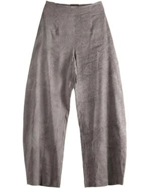 Cortana High-Waisted Trousers - Grey