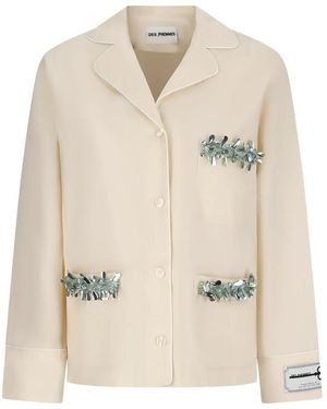 Des Phemmes Sequin Shirt - Natural