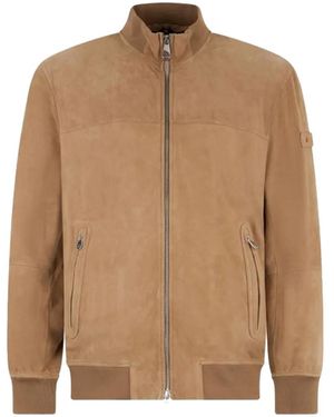 Peuterey Sands Zip-Up Suede Jacket - Brown