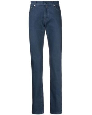 Kiton Slim-Cut Chino Trousers - Blue