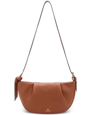 La Portegna Claudia Leather Shoulder Bag - White