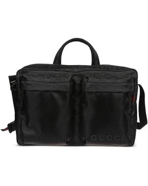 Gucci Nexus GG monogram carbon-fibre cross-body bag - Negro