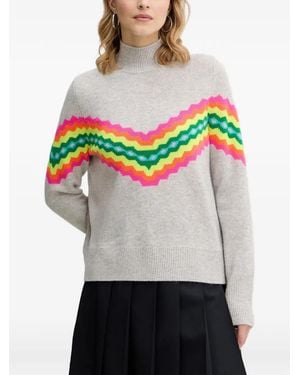 From Future Pullover Mit Zickzackmuster - Grau