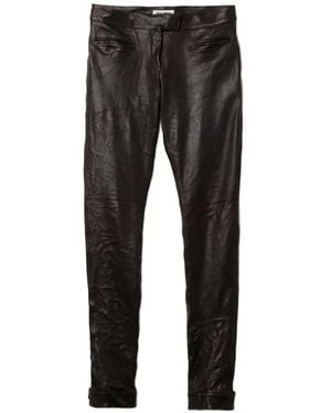 Miu Miu Leather Trousers - Black