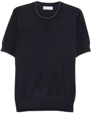 Brunello Cucinelli Knit T-Shirt - Black