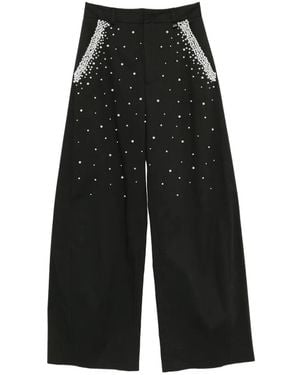 GIUSEPPE DI MORABITO Pearl-Embellished Pants - Black