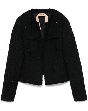 N°21 Giacca Con Paillettes - Nero