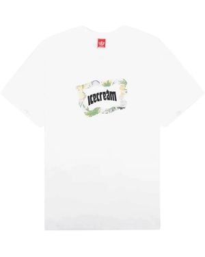 ICECREAM Flag T-Shirt Met Korte Mouwen - Wit