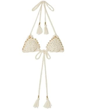 Alanui Cape Jasmine Bikini Top - White