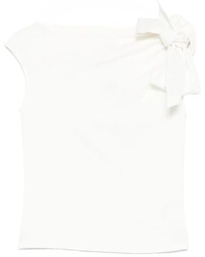 Psophia Bow-Detail Top - White