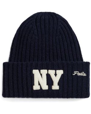 Polo Ralph Lauren Ny Patch Wool Hat - Blue