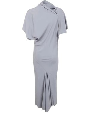 Rick Owens Draped Midi Dress - Grey