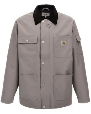 Carhartt Clapton Jacke Mit Cordkragen - Grau